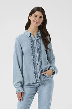 Cream Ellie Blouse Seattle Mid Blu Denim
