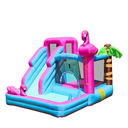 Doctor Dolphin Flamingo Hoppborg för barn – Komplett med 450W fläkt