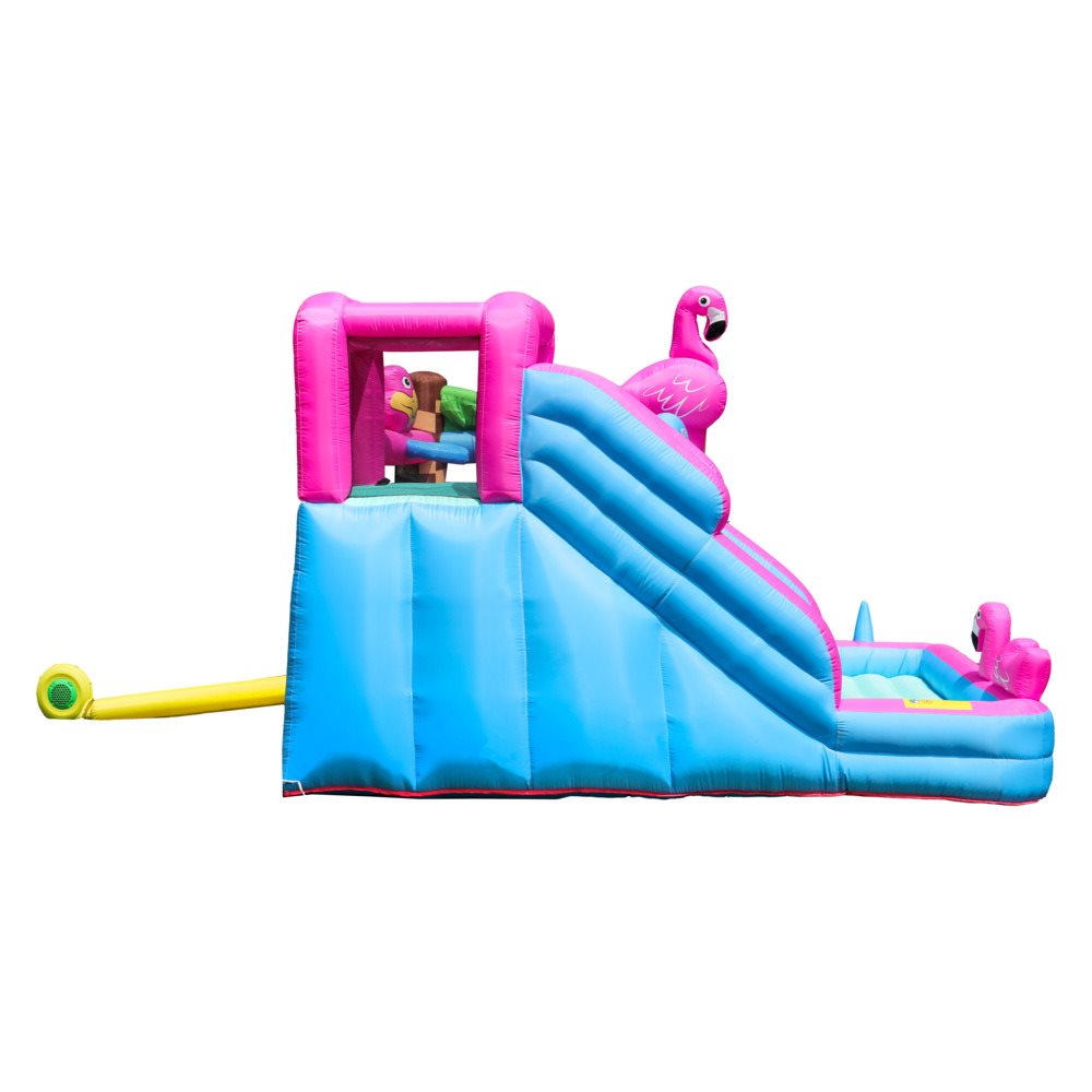 Doctor Dolphin Flamingo Hoppborg för barn – Komplett med 450W fläkt - 2