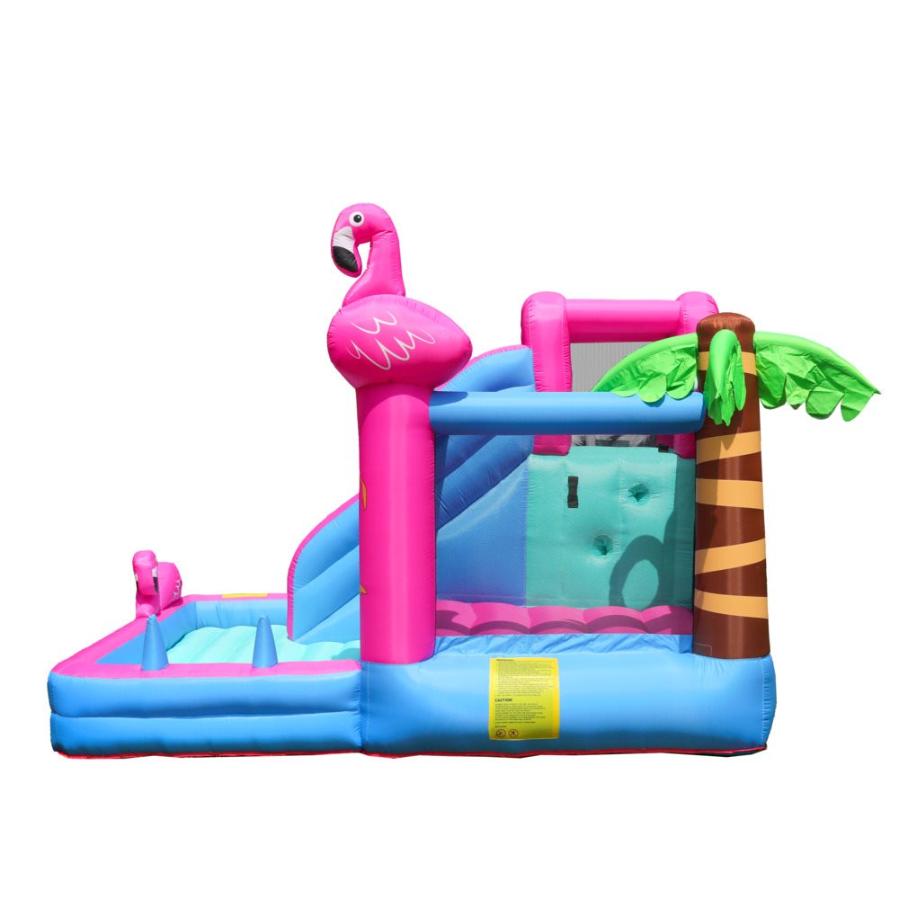Doctor Dolphin Flamingo Hoppborg för barn – Komplett med 450W fläkt - 3