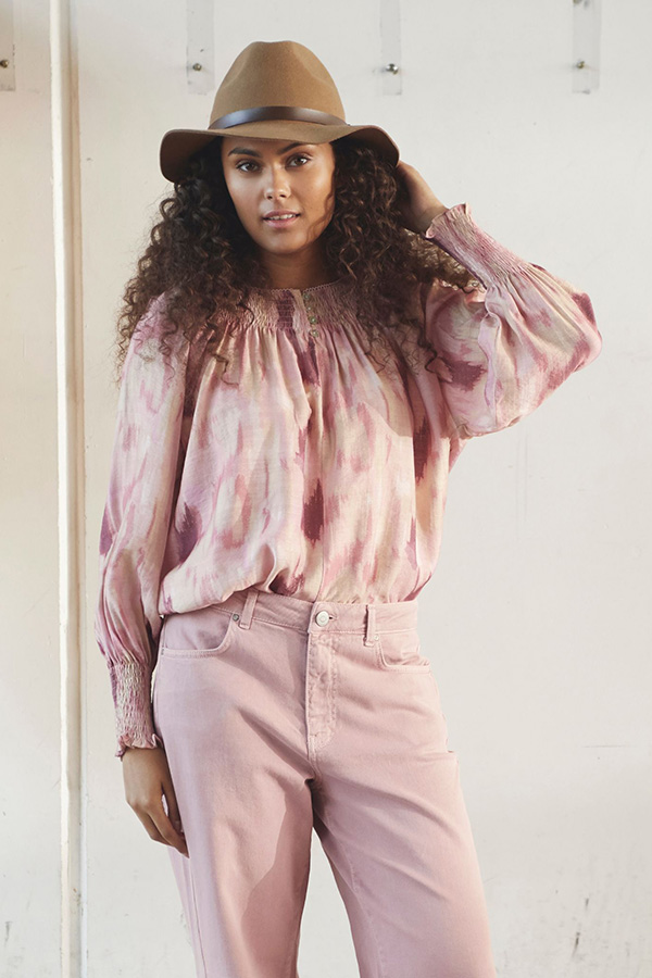 Isay - Ane Button Blouse Rose Dream - 2