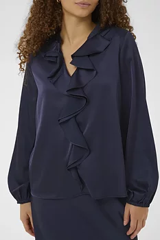 Saint Tropez Lodisa Silk Blouse Night Sky