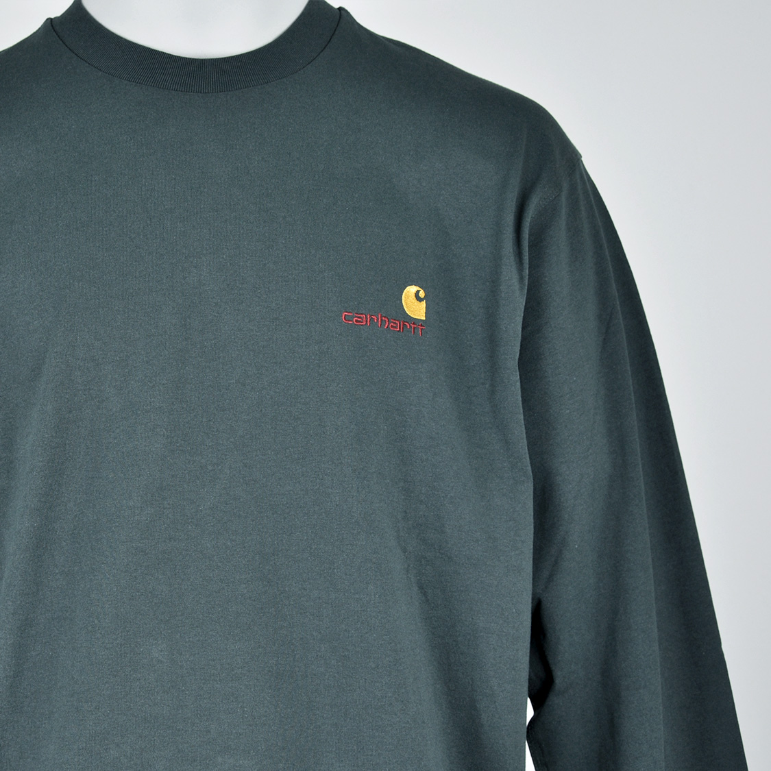 Carhartt WIP - American Script L/S Kale Green - 2