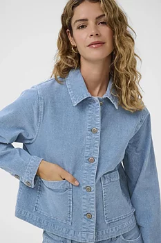 Cream Rafael Corduroy Jacket Light Blue Corduroy