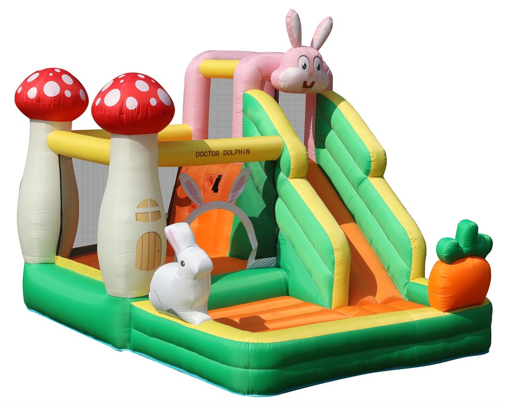 Doctor Dolphin Rabbit Hoppborg för barn – Komplett med 450W fläkt - 5