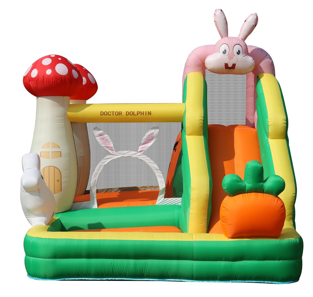 Doctor Dolphin Rabbit Hoppborg för barn – Komplett med 450W fläkt