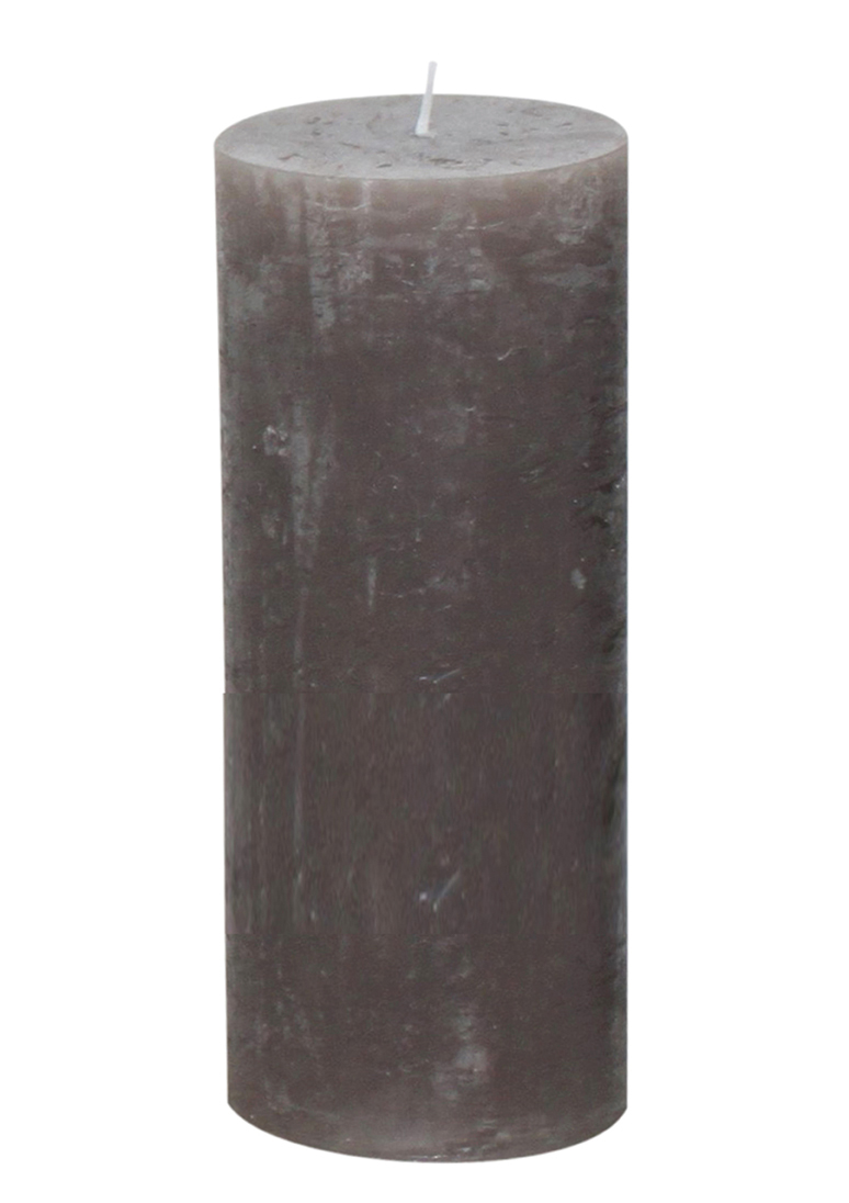 Gies Premium Rustikkerze Taupe | Ø 68 x H 190 mm