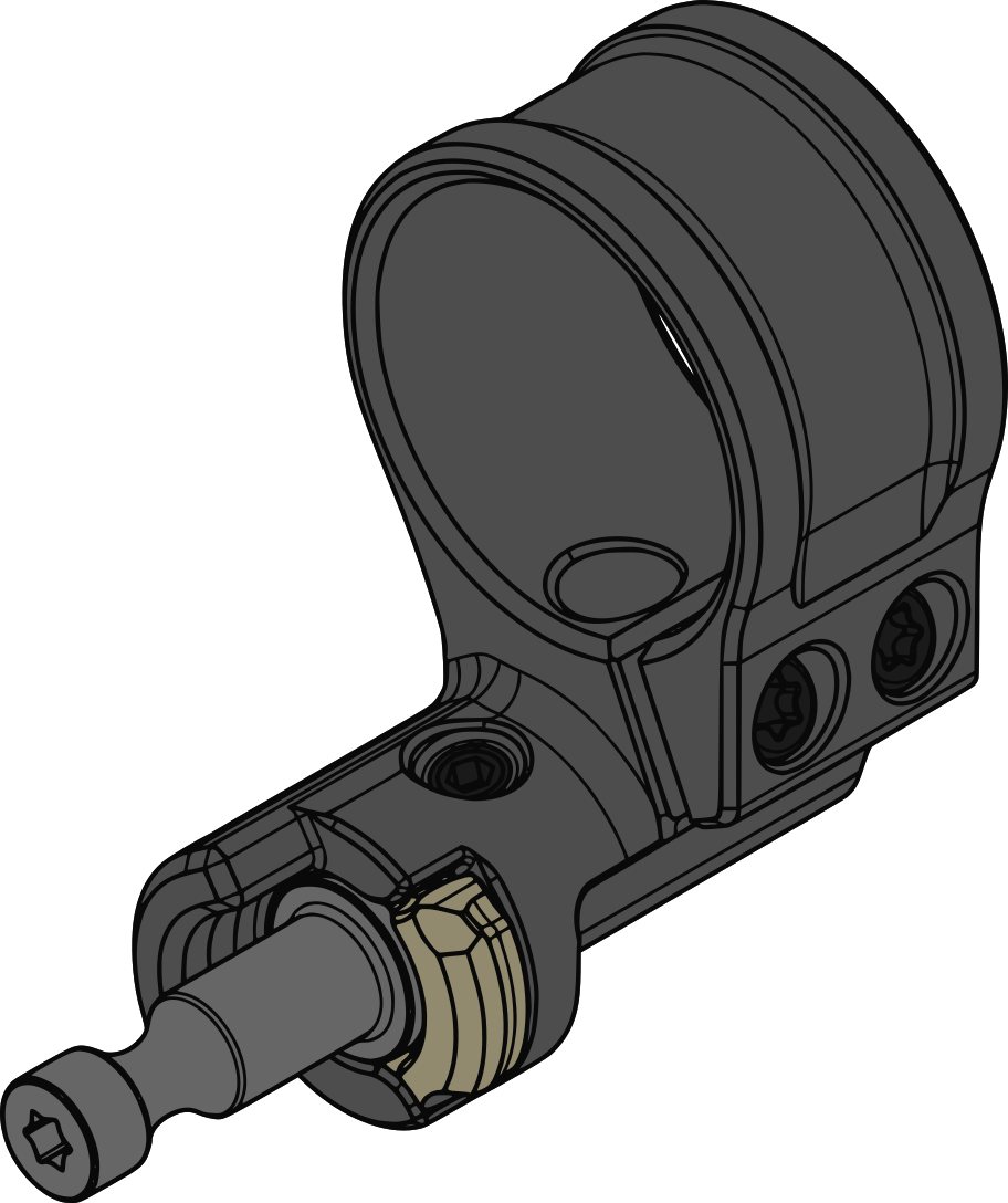 RDM-20153 Ø30 Magnifier Yoke Assembly H39mm/1.53"