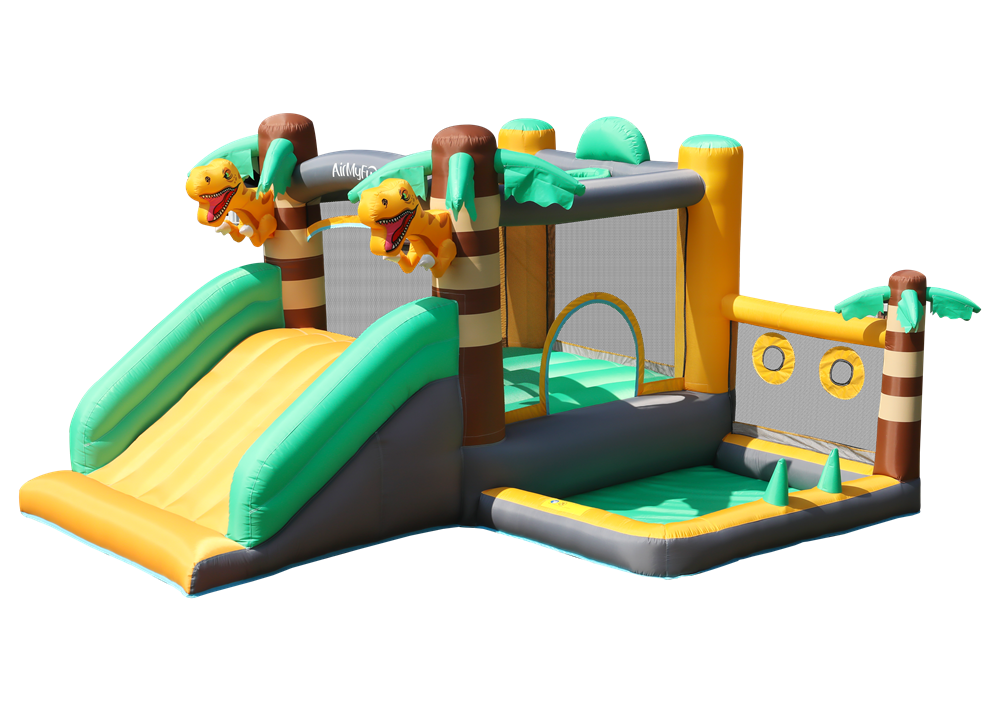 Doctor Dolphin Dinoworld Hoppborg för barn – Komplett med 350W fläkt - 2