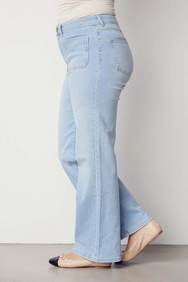 Isay - Bologna Wide Jeans Light Blue Denim - 5