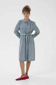 Cream Ellie Denim Dress Seattle Mid Blu Denim