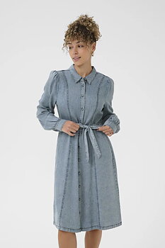 Cream Ellie Denim Dress Seattle Mid Blu Denim