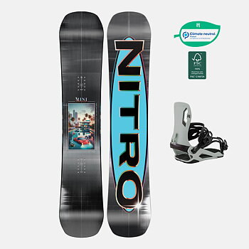 Nitro Snowboard Set - Mini Thrills 138 + Talent Natural Gray S