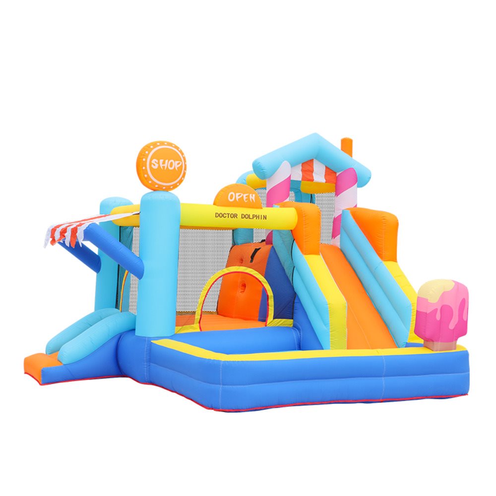 Doctor Dolphin Candyshop Hoppborg för barn – Komplett med 450W fläkt - 3