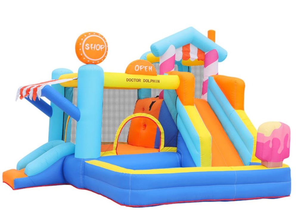 Doctor Dolphin Candyshop Hoppborg för barn – Komplett med 450W fläkt - 5