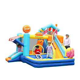 Doctor Dolphin Candyshop Hoppborg för barn – Komplett med 450W fläkt