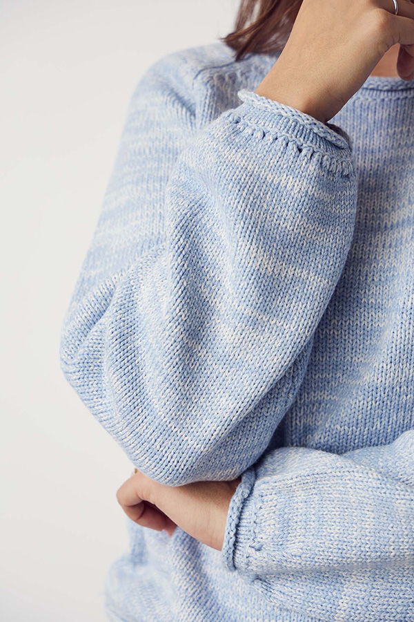 Isay - Gwen Knit Pullover Light Blue Melange - 3