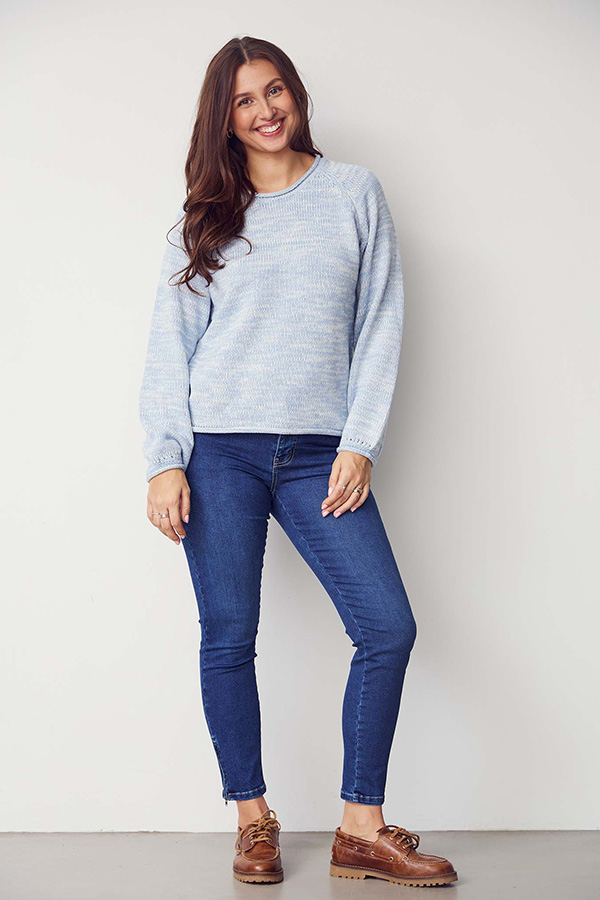 Isay - Gwen Knit Pullover Light Blue Melange - 4