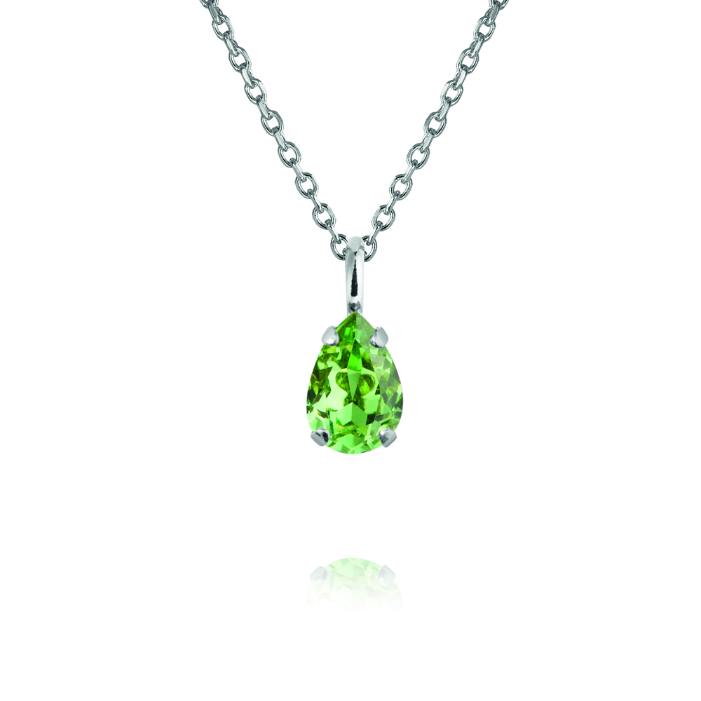 Caroline Svedbom Amelia halsband recreated peridot rhodium