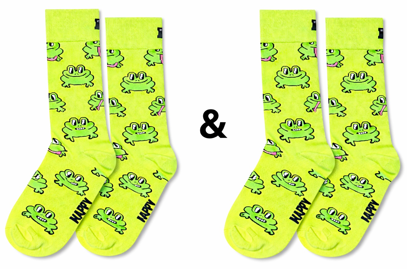 2-Pack Happy Socks His & Hers Frog Socks