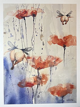 Print - Rumpla i regn 30x40cm