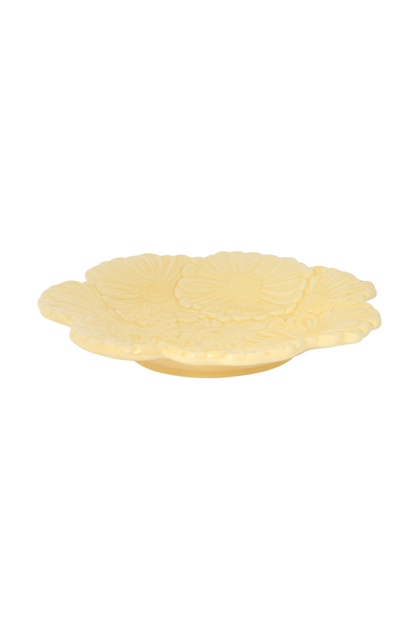 Meadow - Dish - Flower - Ceramic - Light Yellow - 25x25 cm - 4