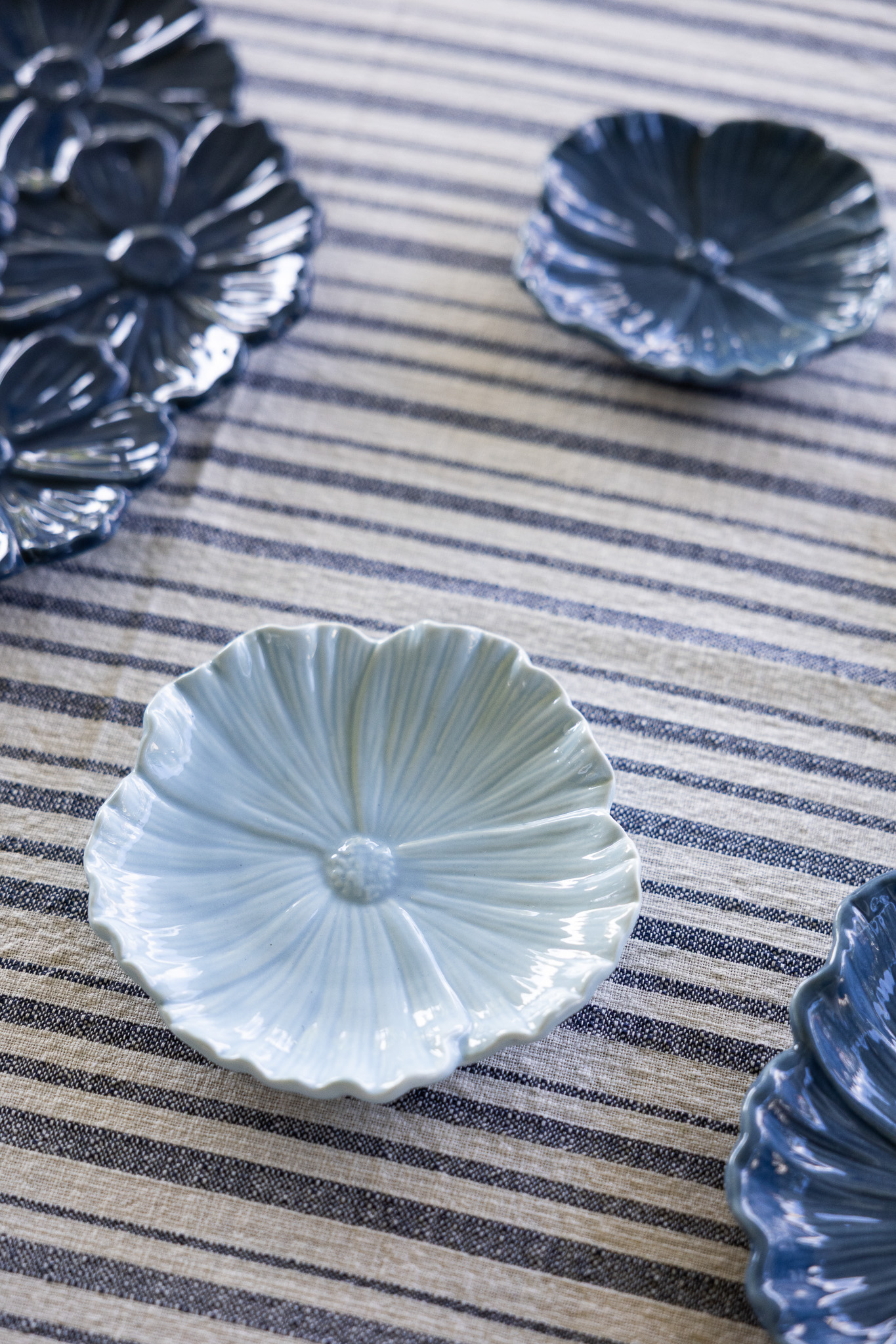 Flowers - Dish - Flower - Ceramic - Light blue - 13x13 cm - 2