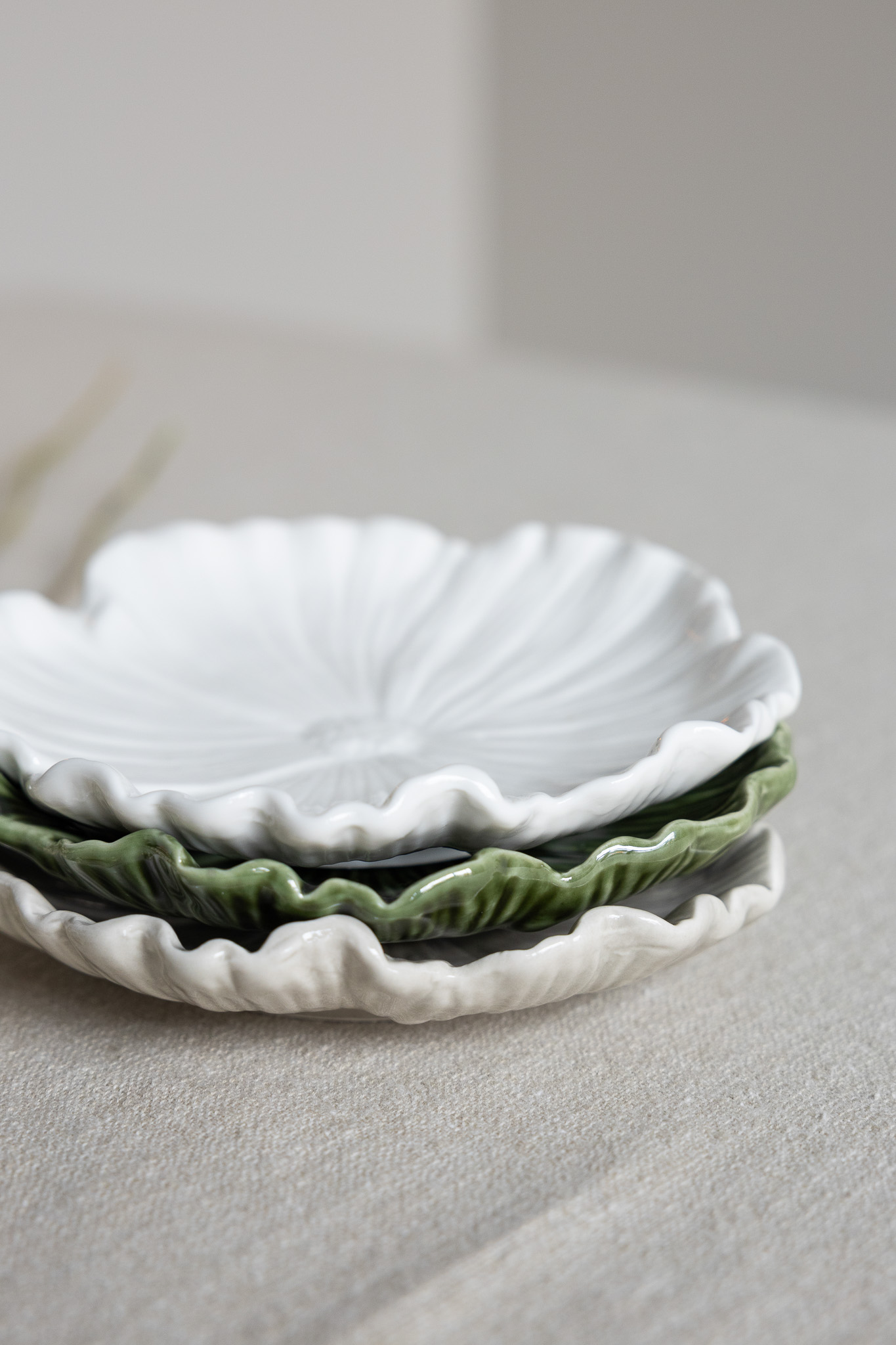Flower - Dish - Flower - Ceramic - White - 13x13 cm - 3