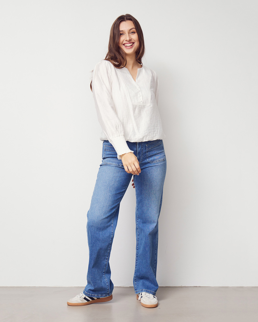 Jeans Bologna vida mellanblå - 7
