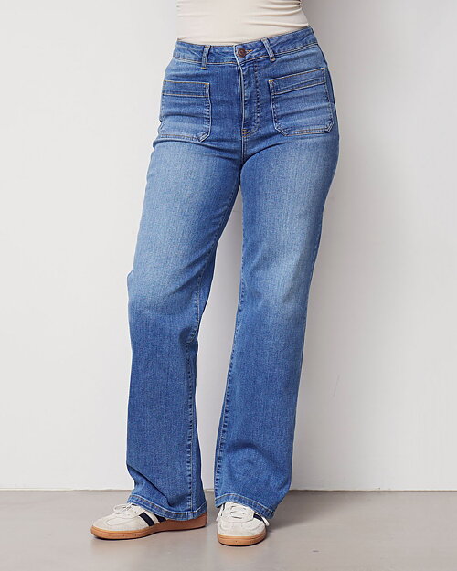 Jeans Bologna vida mellanblå - 3