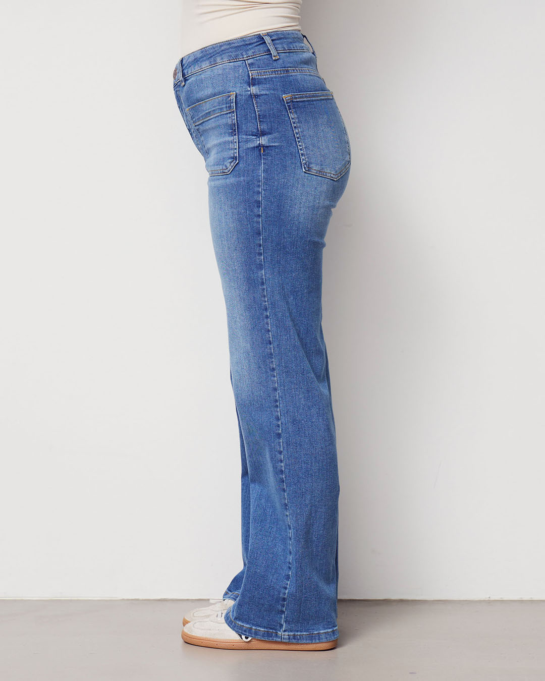 Jeans Bologna vida mellanblå - 4