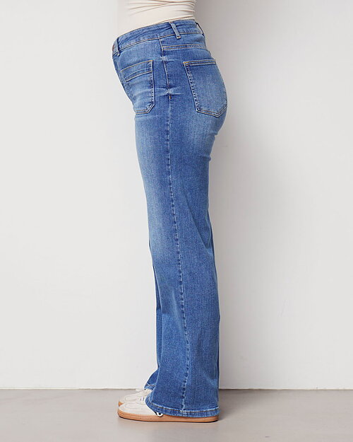 Jeans Bologna vida mellanblå - 4