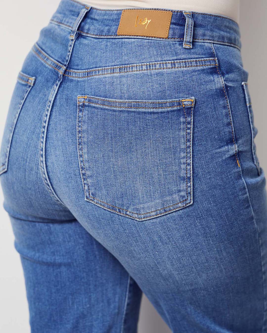 Jeans Bologna vida mellanblå - 6
