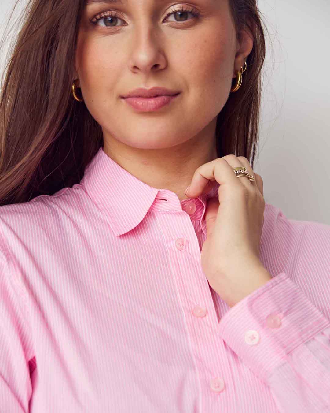 Skjorta Bellis randig rosa/vit - 3