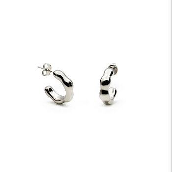 Lineargent Liquid Hoop örhängen 