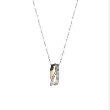 Lineargent Two Tone Brilliant halsband