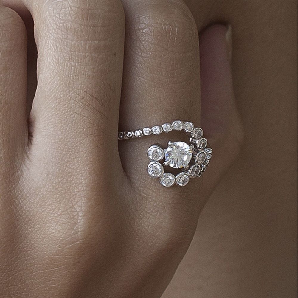 Lineargent Spiral ring - 2