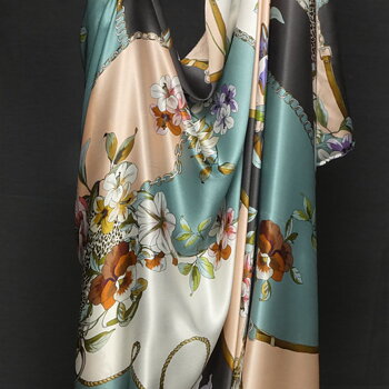 Silkes satin - Blomprint pasteller