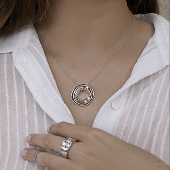 Lineargent Brilliant Circle halsband