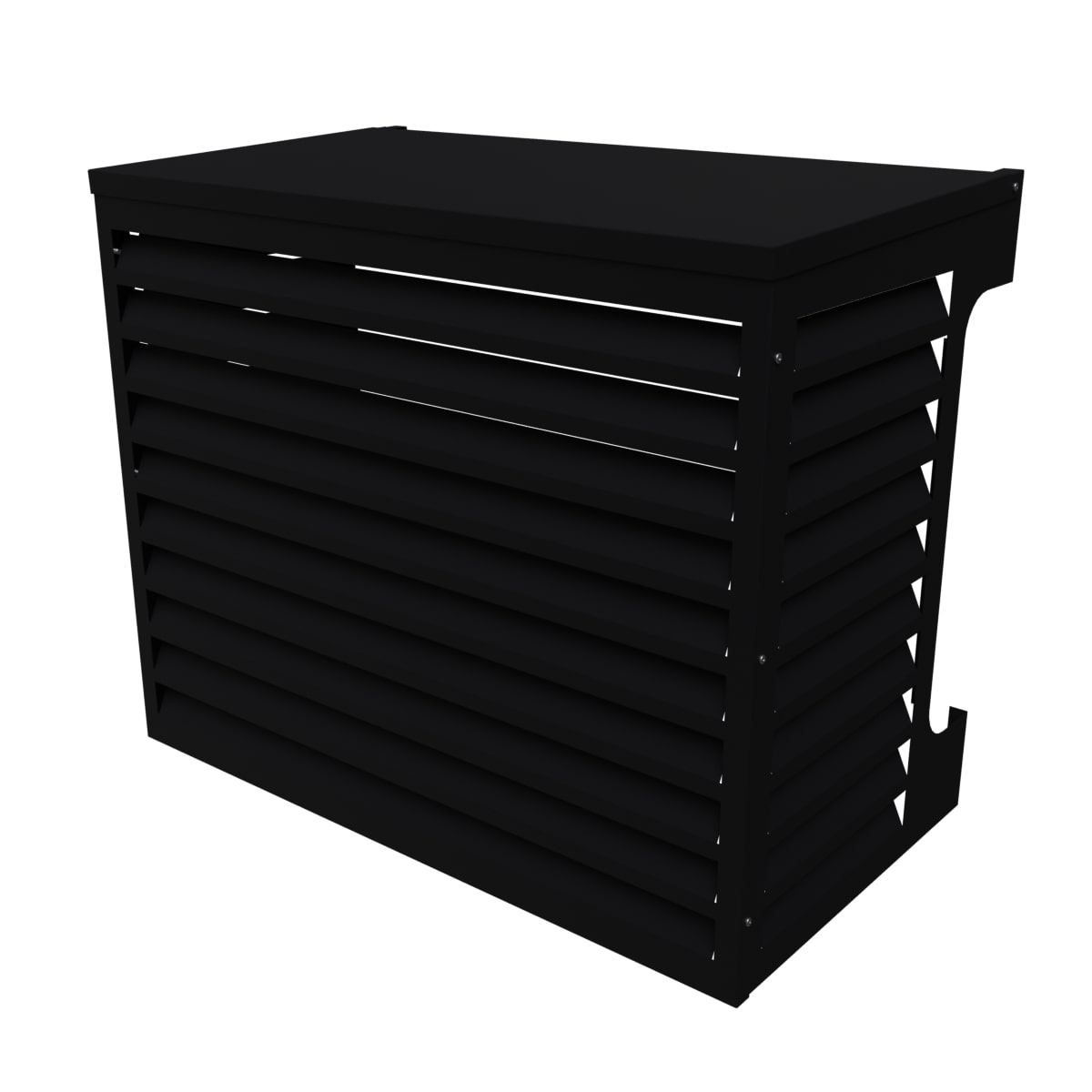 Värmepumpsskydd 1000 Aluminium Svart