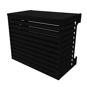 Värmepumpsskydd 1000 Aluminium Svart