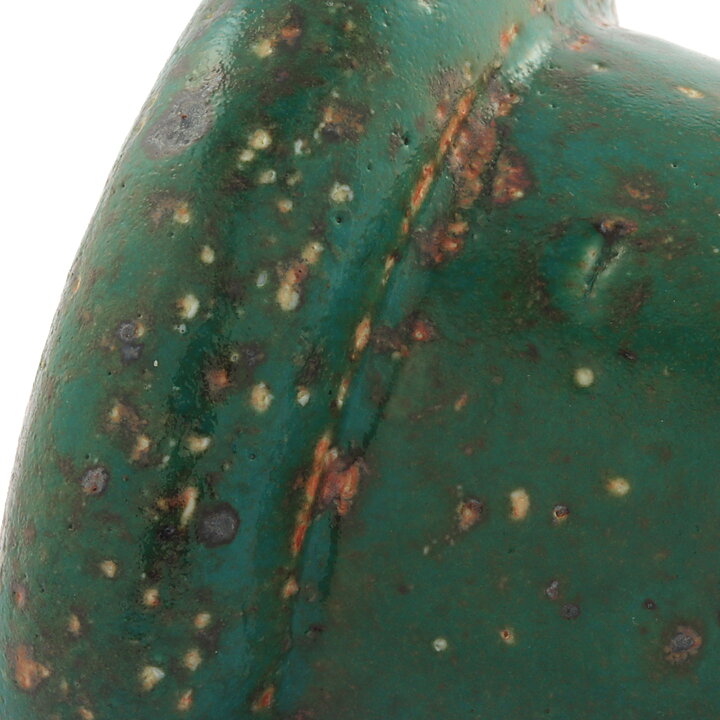 Marianne Westman (1964) Unique Green Vase  with Modern Form 14 cm
