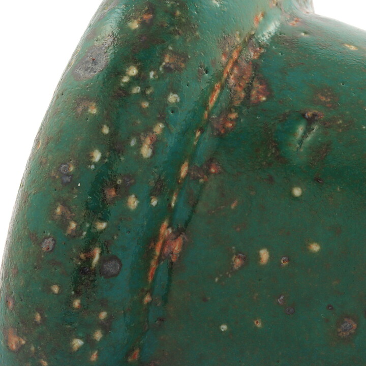 Marianne Westman (1964) Unique Green Vase  with Modern Form 14 cm