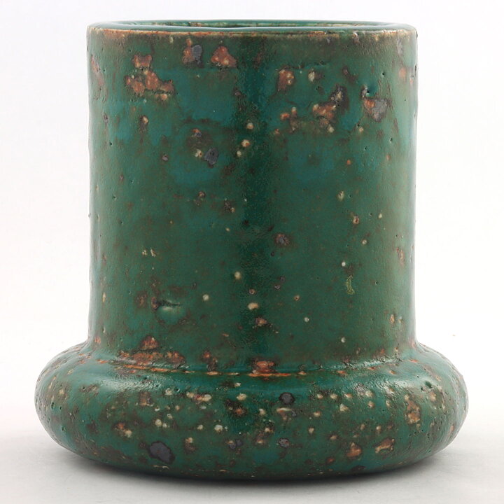 Marianne Westman (1964) Unique Green Vase  with Modern Form 14 cm