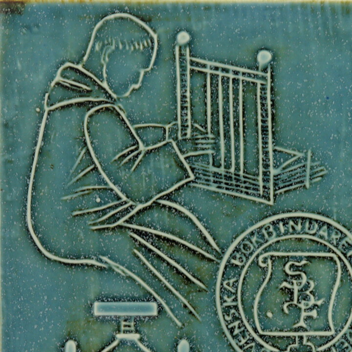 Lisa Larson (1972) Swedish Bookbinder Union Wall Plaque 27 cm