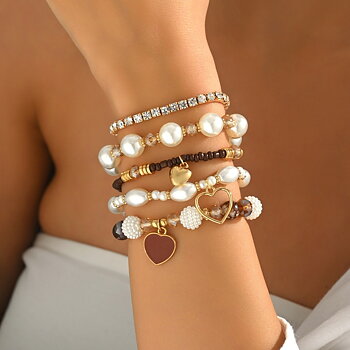 Bracelet set/5 brown