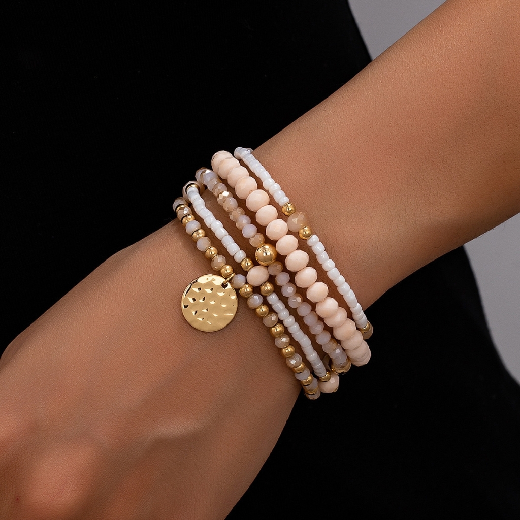Bracelet set/5 pink