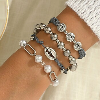 Bracelet set/4 grey