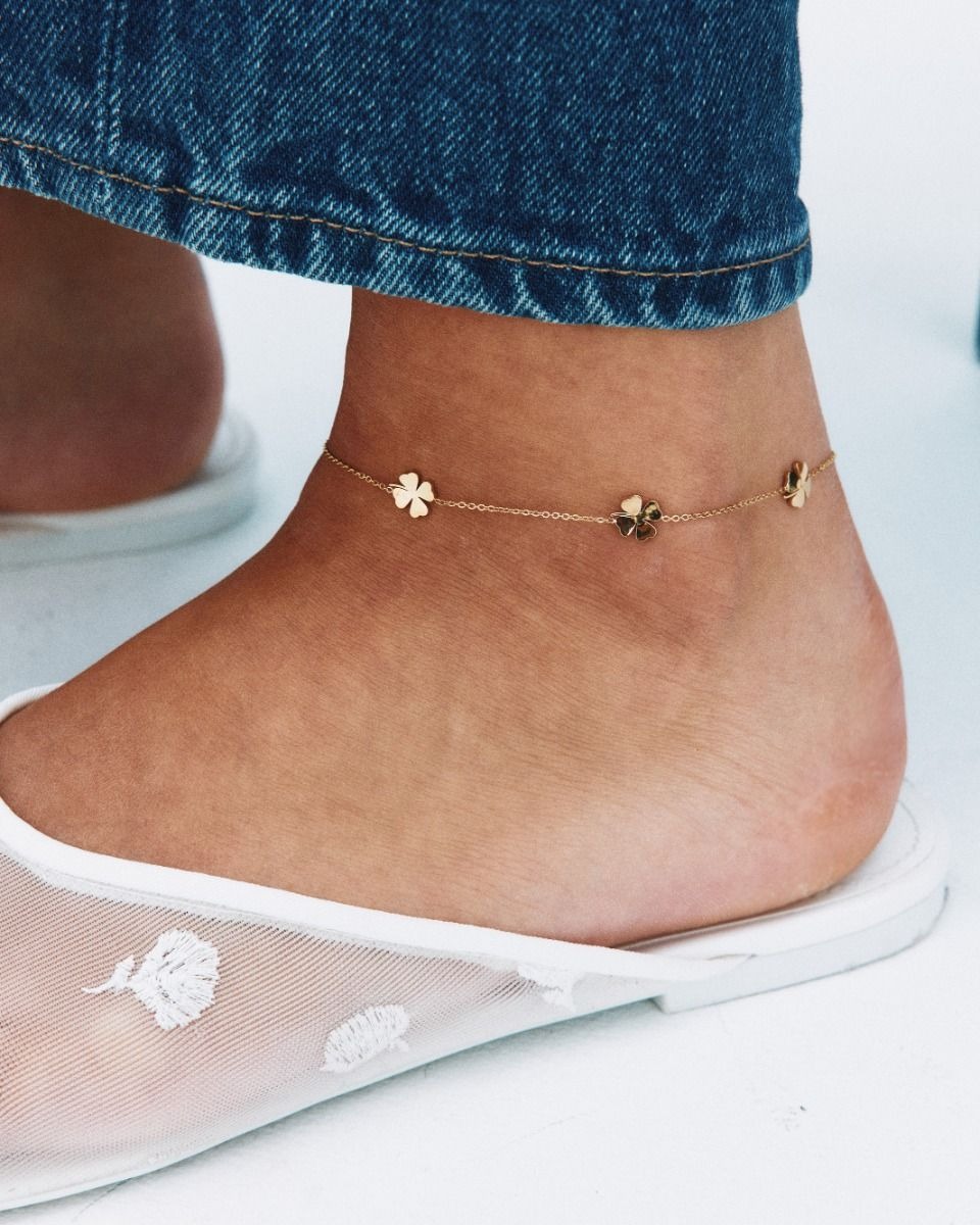 Lucky Mini Anklet Mulit Gold - Edblad