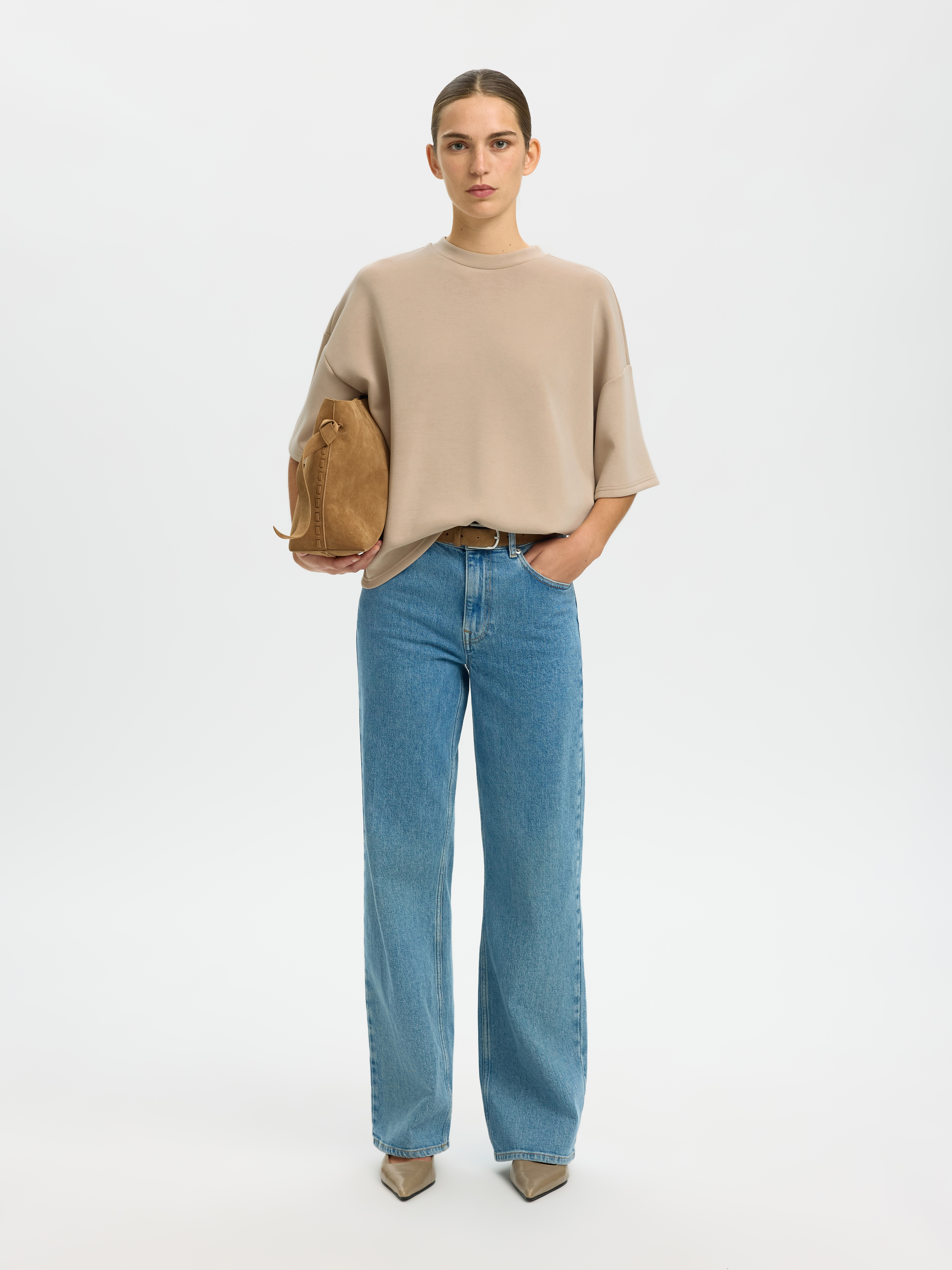 SLWOVERSIZED TENNY TEE NOOS Pure Cashmere - 4